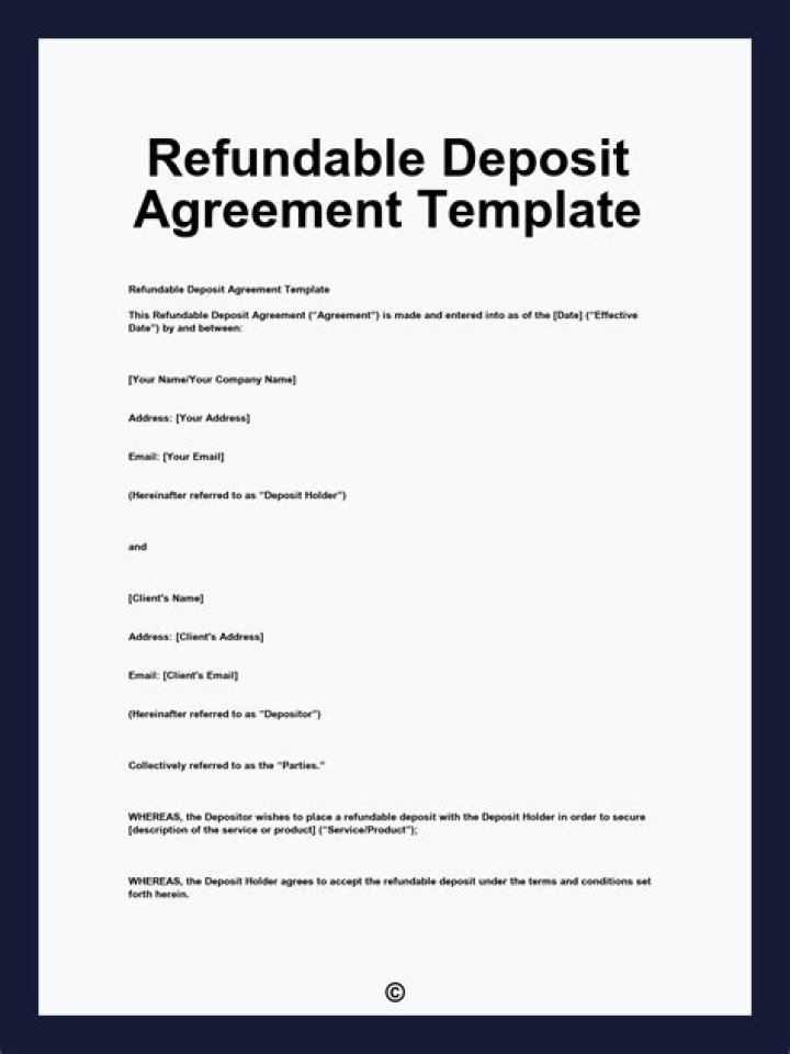 Are lease deposits refundable?