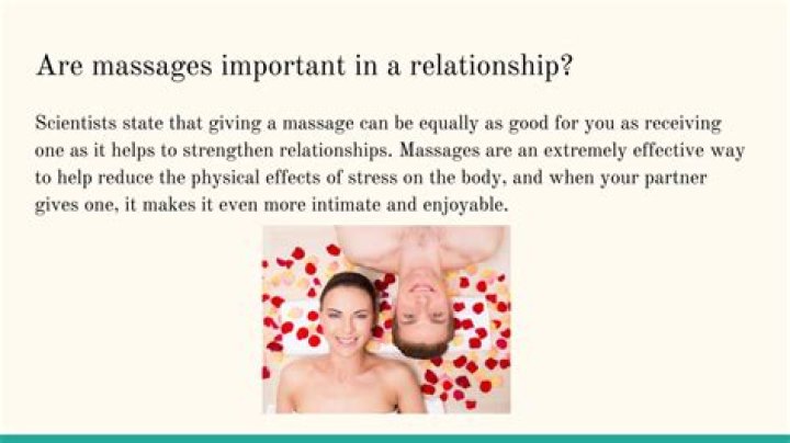 Are massages important in a relationship?