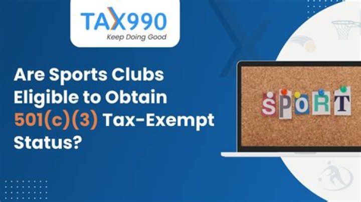 Are sports clubs tax exempt?