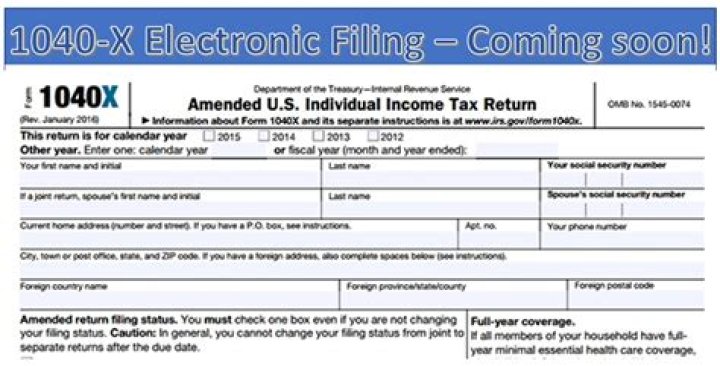 CAN 2017 1040x be filed electronically?