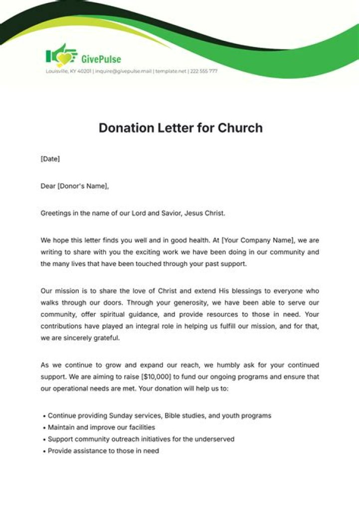 Can a business donate to a church?