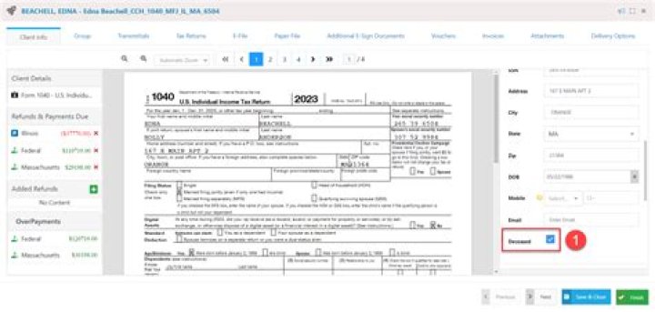 Can a deceased taxpayer file a Final Form 1040?