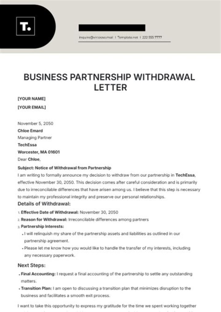 Can a limited partner withdraw from partnership?