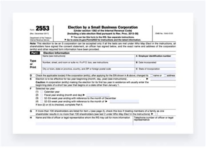 Can a LLC elect an S corporation on IRS Form 2553?