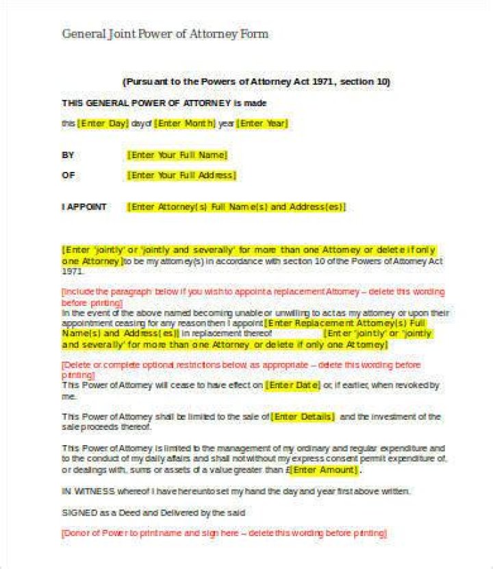 Can a married couple have a joint power of attorney?