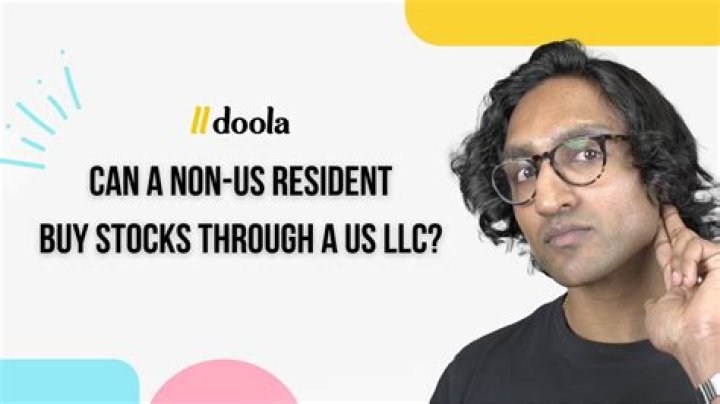 Can a non resident buy stocks in US?