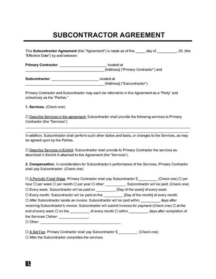 Can contractors subcontract?