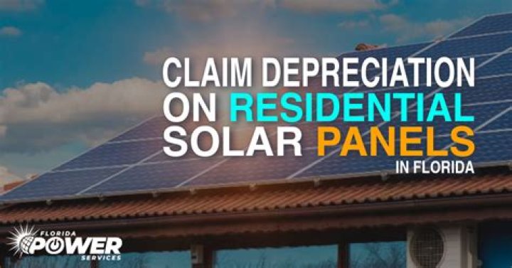 Can I claim depreciation on my solar panels?