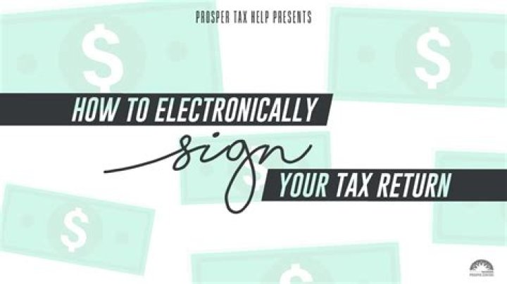 Can I sign my paper tax return electronically?