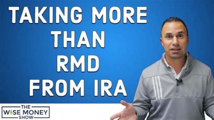 Can I withdraw more than the RMD from my IRA?