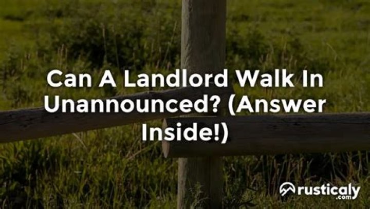 Can landlord make unannounced visits?