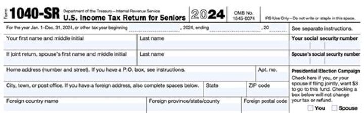 Can seniors use form 1040?