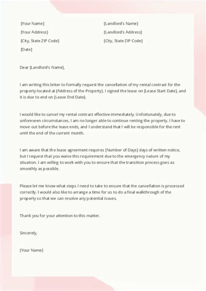 Can you cancel a rental agreement?