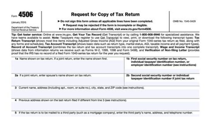 Can you fax form 4506-T?