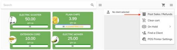 Can you look up past receipts?