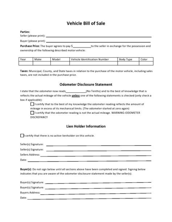 Can you sell a car with a bill of sale in Indiana?