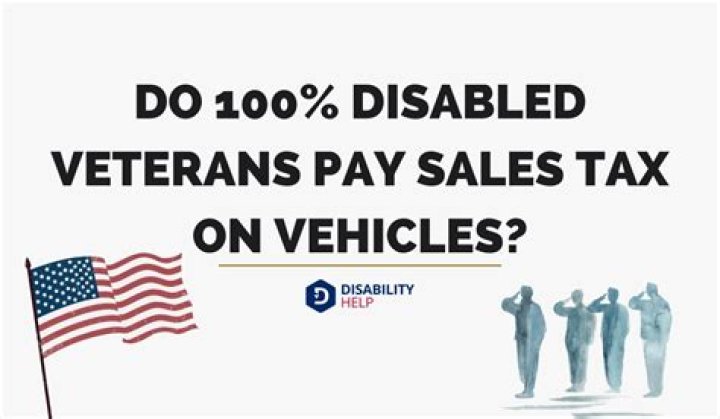 Do 100 disabled vets pay sales tax in Florida?