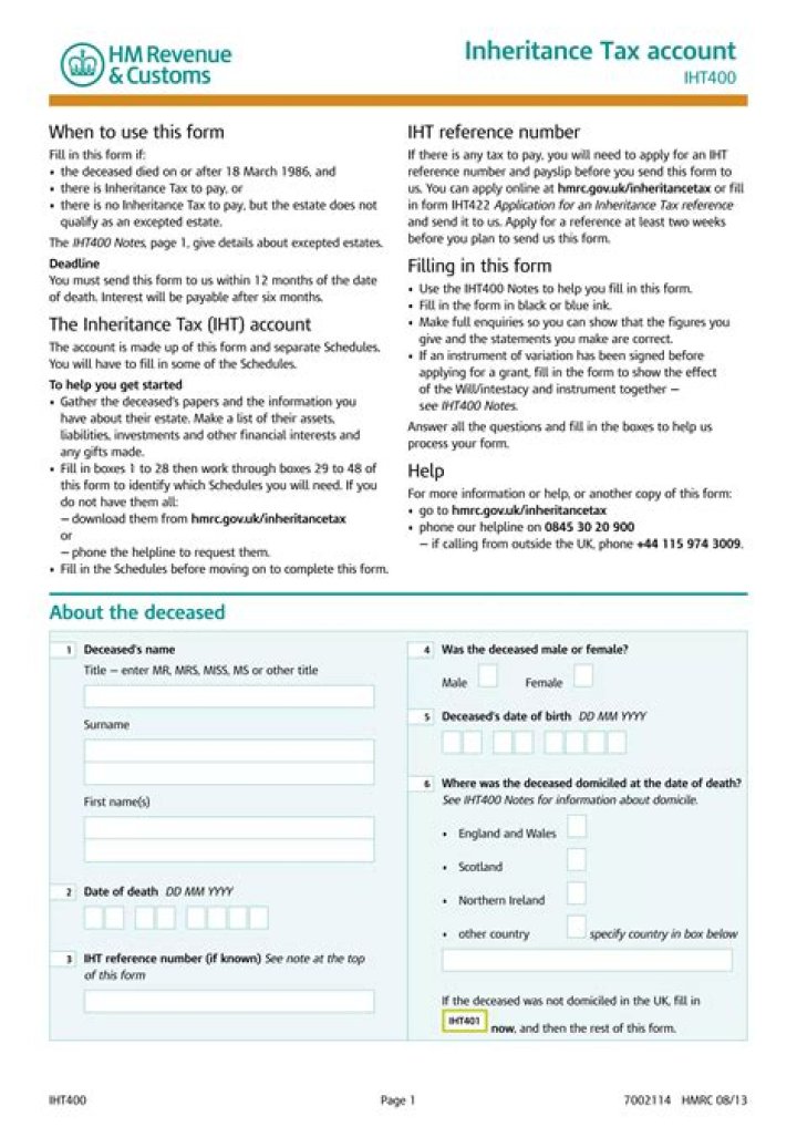 Do I need to fill out an inheritance tax form?