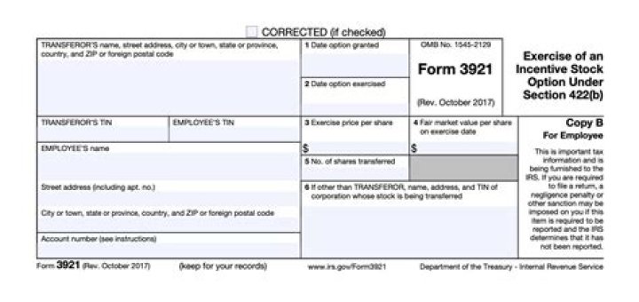 Do I need to report form 3921 on my taxes?