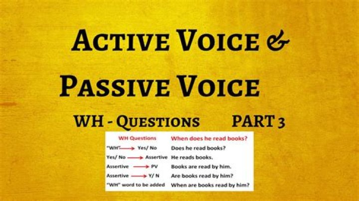 Do questions in passive voice?