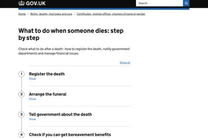 Do you have to notify DWP when someone dies?