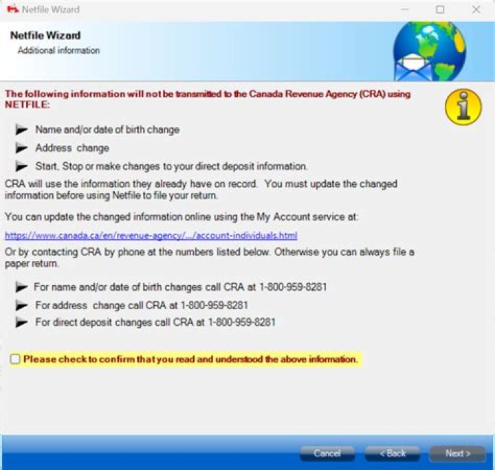 Do you need a CRA my account to NETFILE?