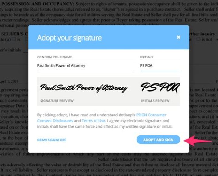 Does a POA sign their name?