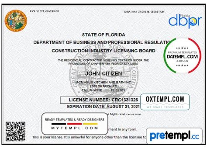 Does an independent contractor need a business license in Florida?