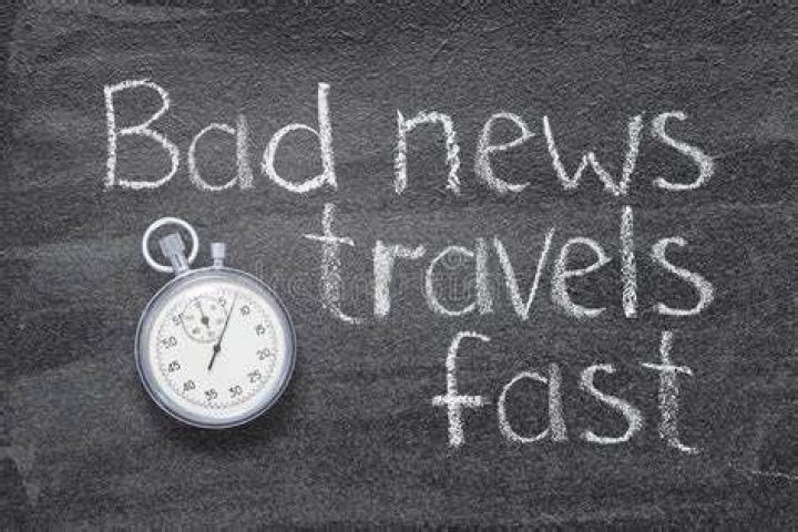 Does bad news travel faster?