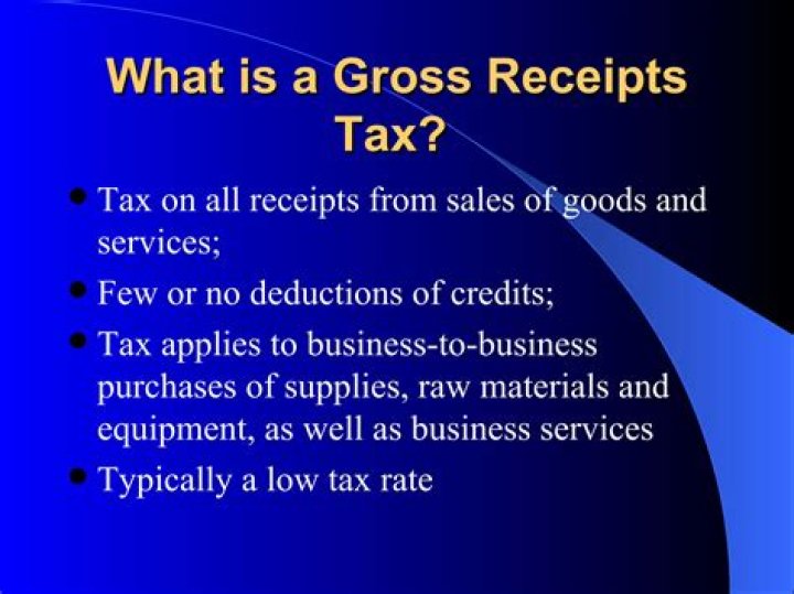 Does gross receipts include sales tax?