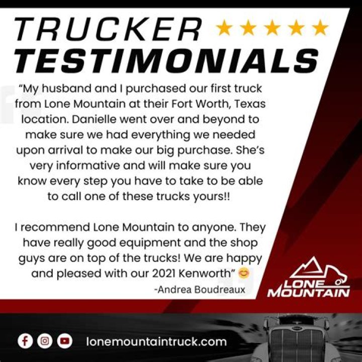 Does Lone Mountain truck leasing credit requirements?