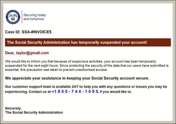 Does Social Security ever contact you by email?