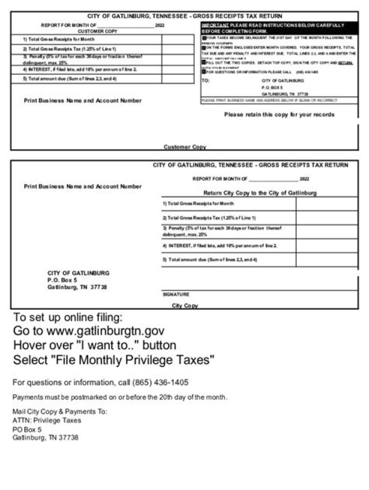 Does TN have a gross receipts tax?