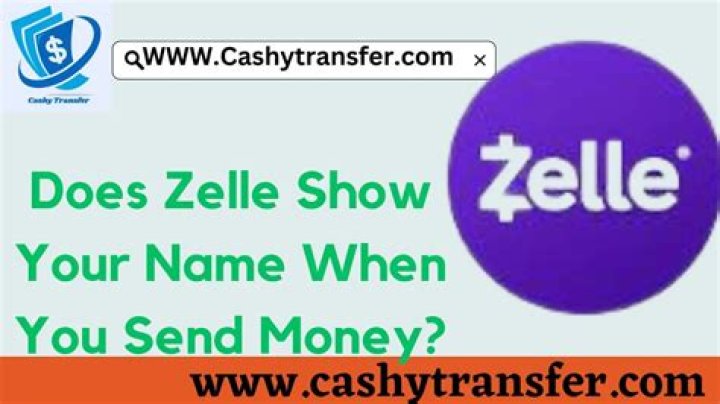 Does Zelle show your name when you send money?