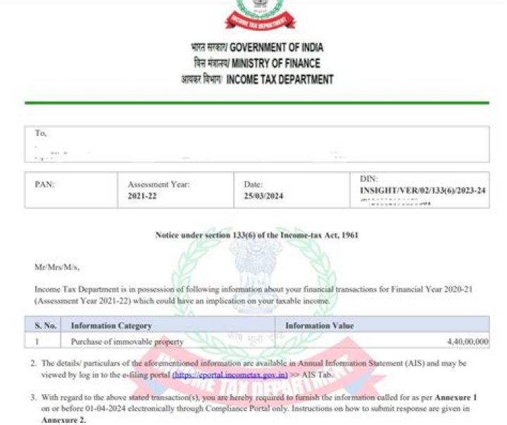 How can I check my notice of income tax department?