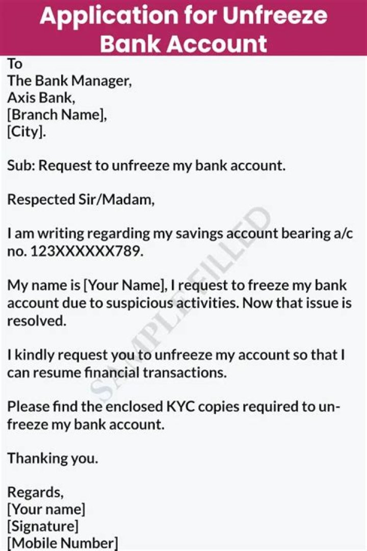 How can I get my account unfreeze?