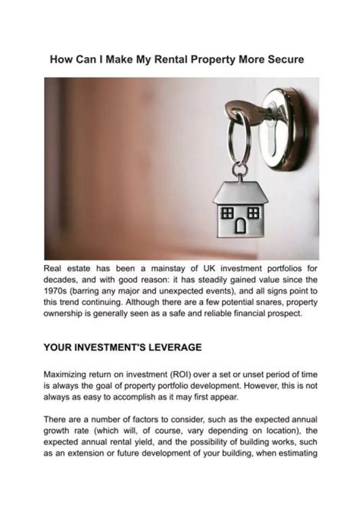 How can I make my rental property more secure?