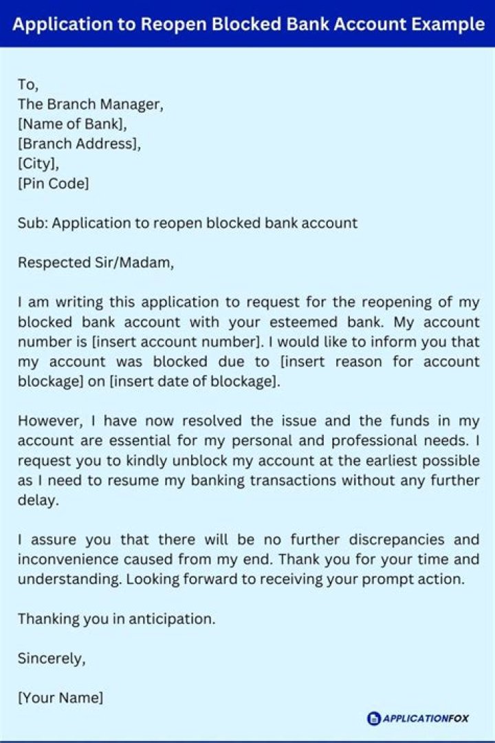 How can I recover my blocked bank account?