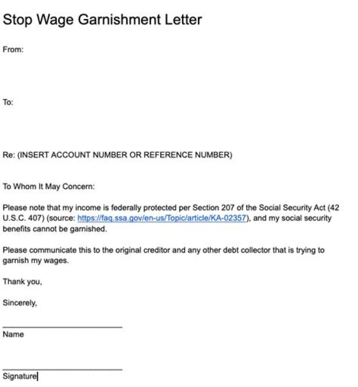 How can I stop a company from garnishing my wages?