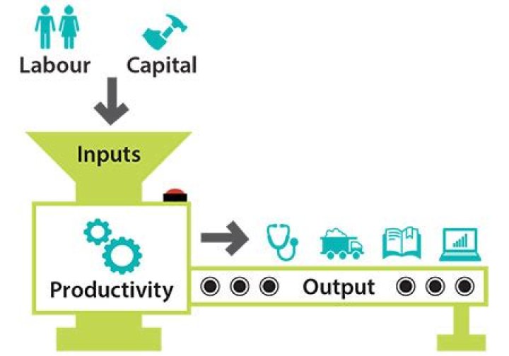 How can productivity increase but output decrease?