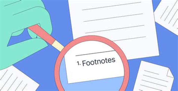 How can you distinguish the footnotes in a document from the body of the report?