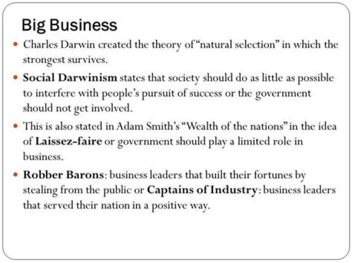 How did Social Darwinism affect big business?