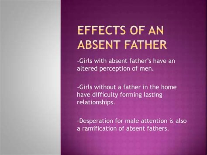 How do absent fathers affect sons?