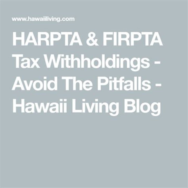 How do I avoid Harpta taxes?