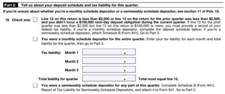 How do I calculate my 941 monthly deposit?