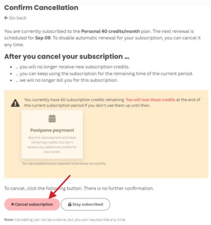 How do I cancel my subscription to services?