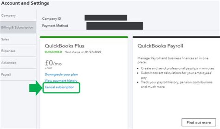 How do I cancel QuickBooks online?