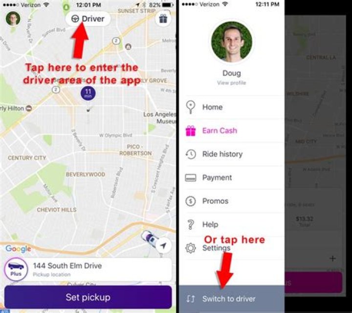 How do I change my Lyft driver region?