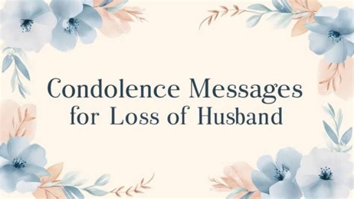 How do I console my husband after his death?