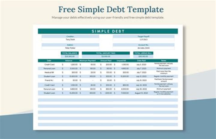 How do I create a debt schedule?